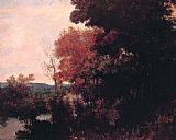 Gustave Courbet Canvas Paintings - Lisiere de foret